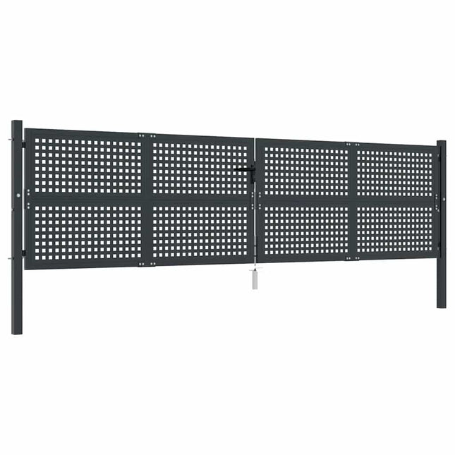 havelåge antracitgrå 400x125 cm stål