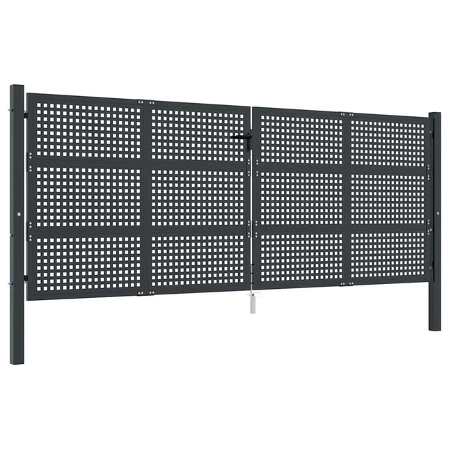 havelåge antracitgrå 400x125 cm stål