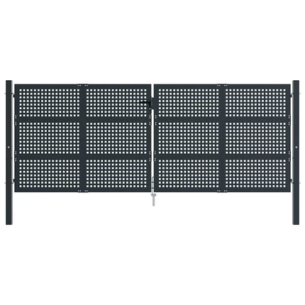 havelåge antracitgrå 400x125 cm stål