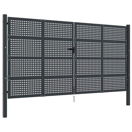 havelåge antracitgrå 400x175 cm stål