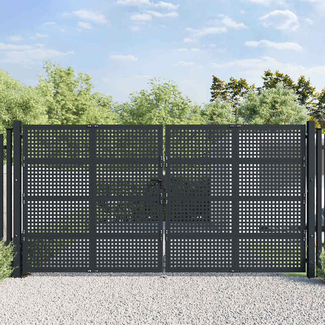 havelåge antracitgrå 400x175 cm stål