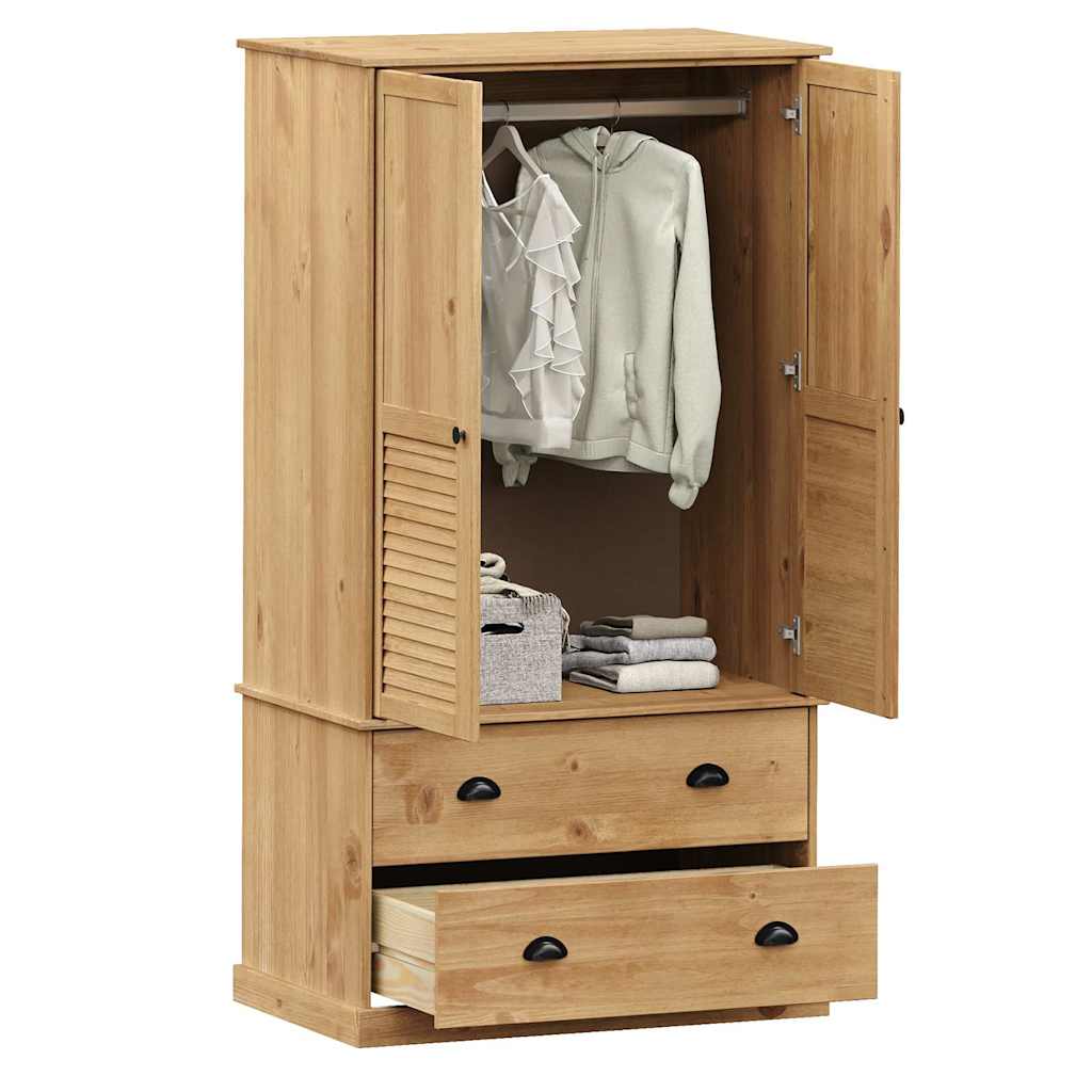 klædeskab VIGO 90x55x170 cm massivt fyrretræ