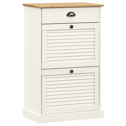 skoskab VIGO 60x35x96 cm massivt fyrretræ hvid