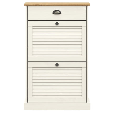 skoskab VIGO 60x35x96 cm massivt fyrretræ hvid