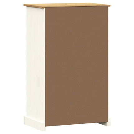 skoskab VIGO 60x35x96 cm massivt fyrretræ hvid