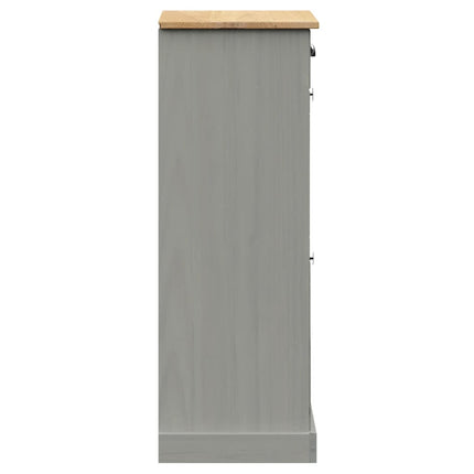 skoskab VIGO 60x35x96 cm massivt fyrretræ grå