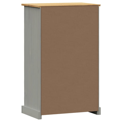 skoskab VIGO 60x35x96 cm massivt fyrretræ grå