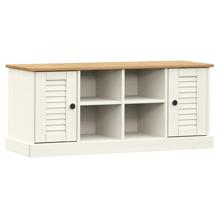 skobænk VIGO 106x35x45 cm massivt fyrretræ hvid