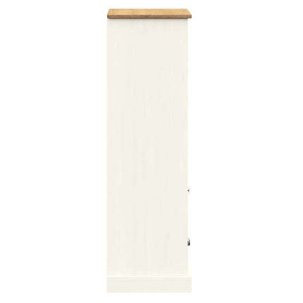 bogreol VIGO 60x35x114,5 cm massivt fyrretræ hvid