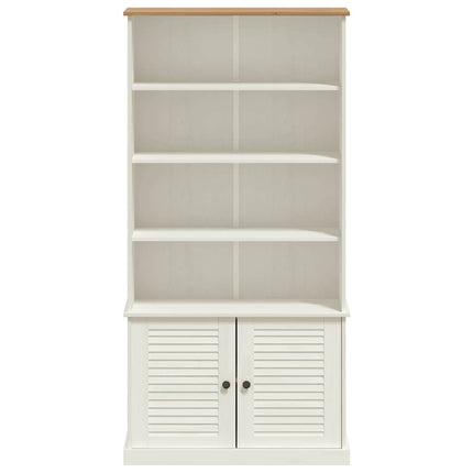 bogreol VIGO 85x35x170 cm massivt fyrretræ hvid