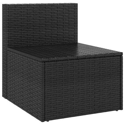 sofasæt til haven 4 dele med hynder polyrattan sort