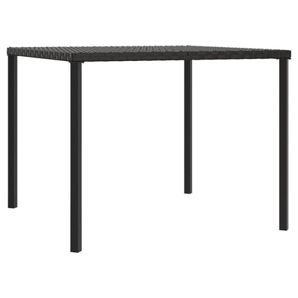 spisebordssæt til haven 6 dele med hynder polyrattan sort