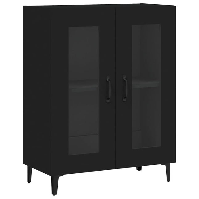 skænk 69,5x34x90 cm konstrueret træ sort
