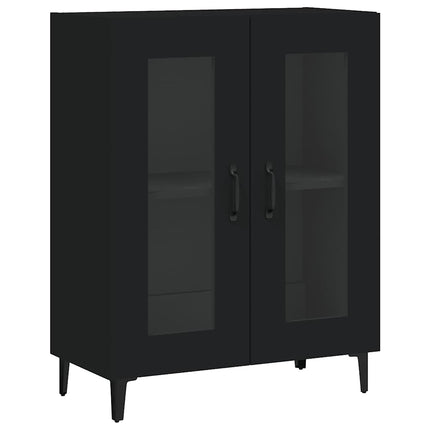 skænk 69,5x34x90 cm konstrueret træ sort