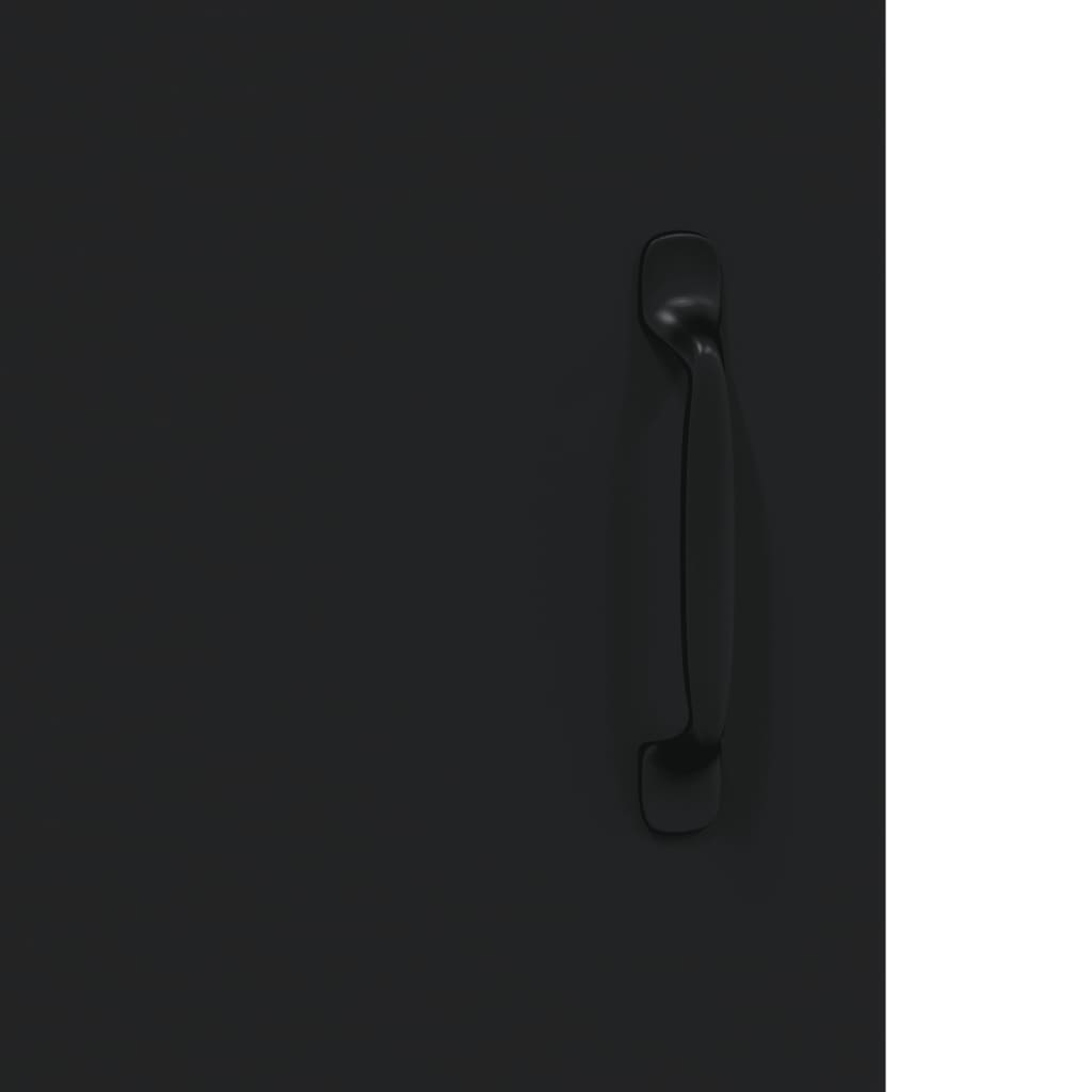 skænk 69,5x34x90 cm konstrueret træ sort