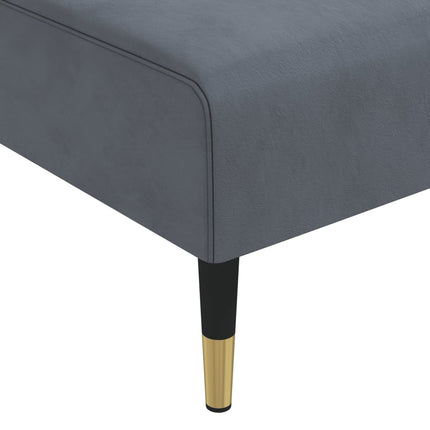 chaiselong velour mørkegrå