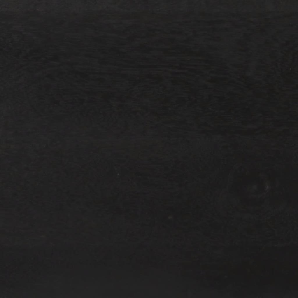 skænk 110x30x75 cm massivt mangotræ sort og guldfarvet