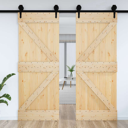 Dør NARVIK Naturfarvet 85 x 210 cm Massivt Fyrretræ