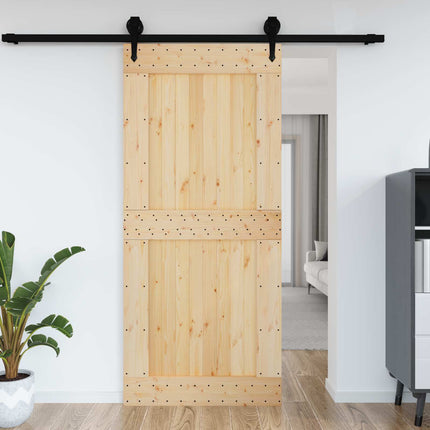 Dør NARVIK Naturfarvet 100 x 210 cm Massivt Fyrretræ