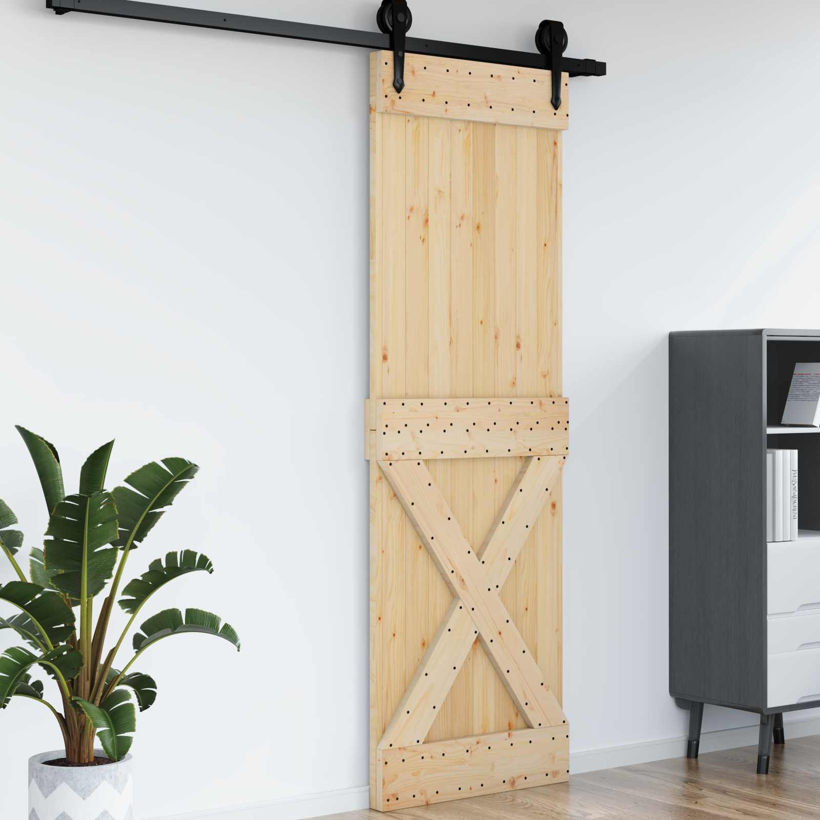 Dør NARVIK Naturfarvet 70 x 210 cm Massivt Fyrretræ