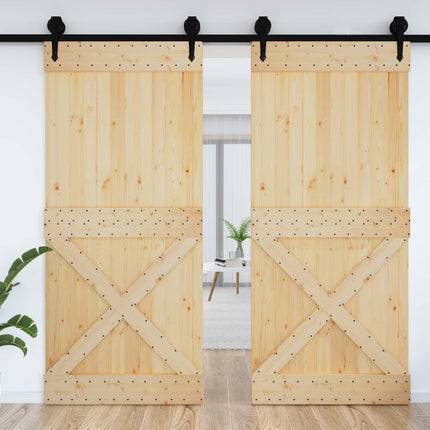 Dør NARVIK Naturfarvet 100 x 210 cm Massivt Fyrretræ