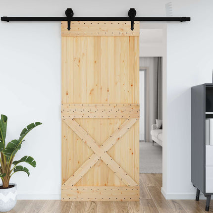 Dør NARVIK Naturfarvet 100 x 210 cm Massivt Fyrretræ