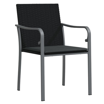 spisebordssæt til haven 7 dele med hynder polyrattan og stål