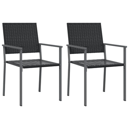 spisebordssæt til haven 3 dele polyrattan og stål