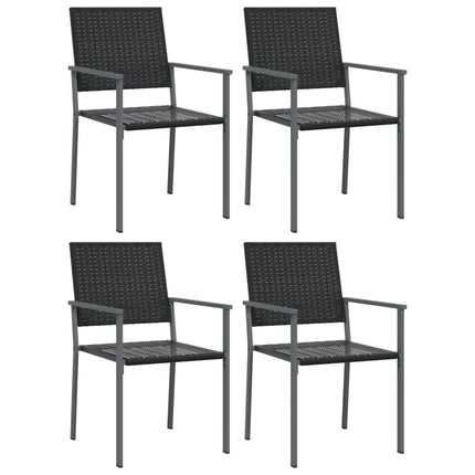 spisebordssæt til haven 5 dele polyrattan og stål