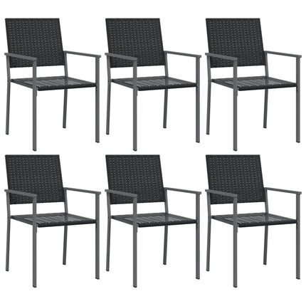 spisebordssæt til haven 7 dele polyrattan og stål