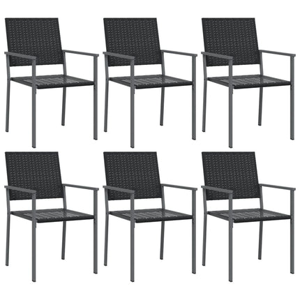spisebordssæt til haven 7 dele polyrattan og stål