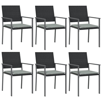 spisebordssæt til haven 7 dele polyrattan og stål