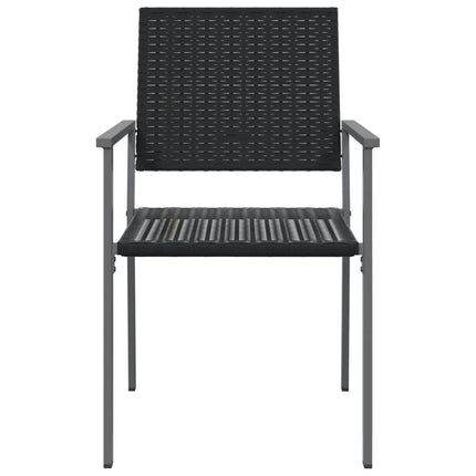 havestole 4 stk. 54x62,5x89 cm polyrattan sort