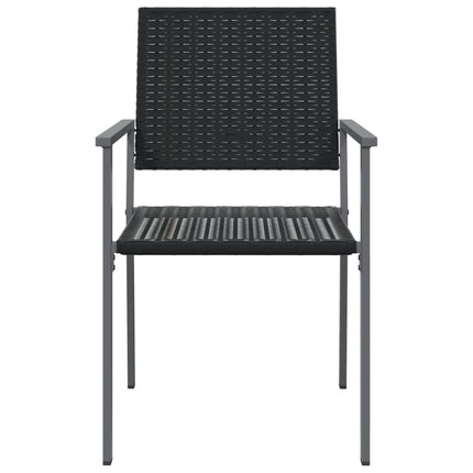 havestole 6 stk. 54x62,5x89 cm polyrattan sort
