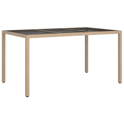 spisebordssæt til haven 5 dele med hynder polyrattan beige