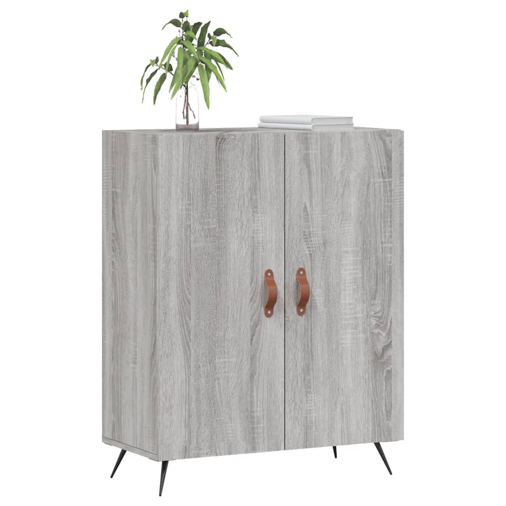 skænk 69,5x34x90 cm konstrueret træ grå sonoma-eg