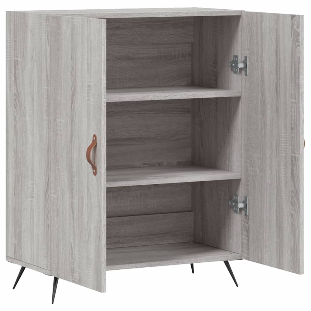 skænk 69,5x34x90 cm konstrueret træ grå sonoma-eg