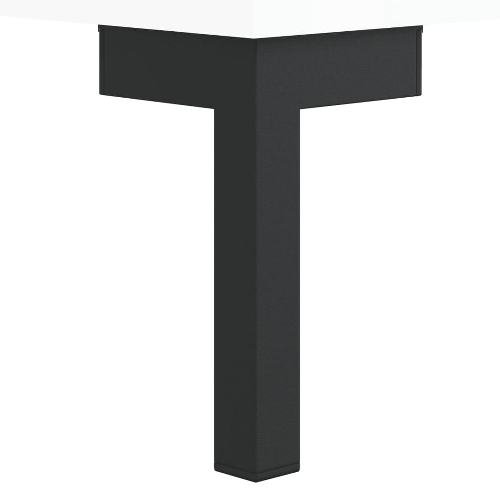 skænk 69,5x34x90 cm konstrueret træ hvid højglans