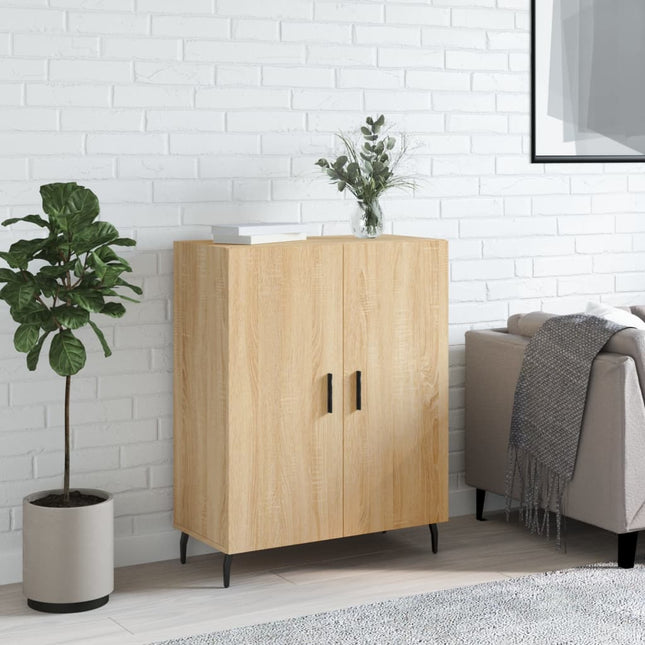 skænk 69,5x34x90 cm konstrueret træ sonoma-eg