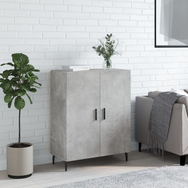 skænk 69,5x34x90 cm konstrueret træ betongrå