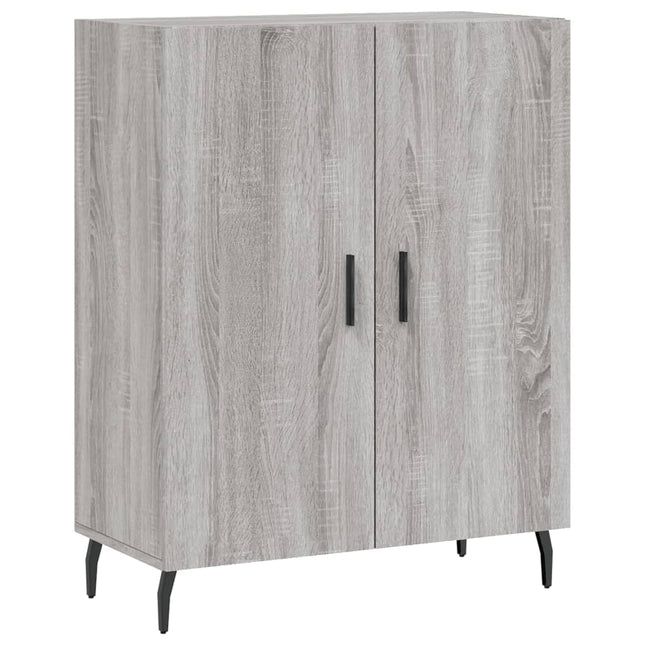 skænk 69,5x34x90 cm konstrueret træ grå sonoma-eg