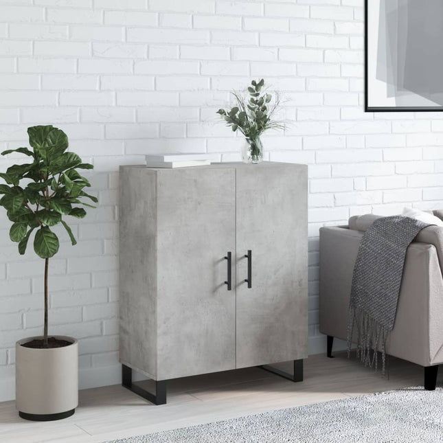 skænk 69,5x34x90 cm konstrueret træ betongrå