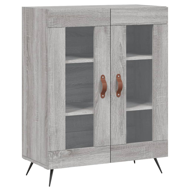 skænk 69,5x34x90 cm konstrueret træ grå sonoma-eg