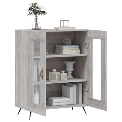 skænk 69,5x34x90 cm konstrueret træ grå sonoma-eg