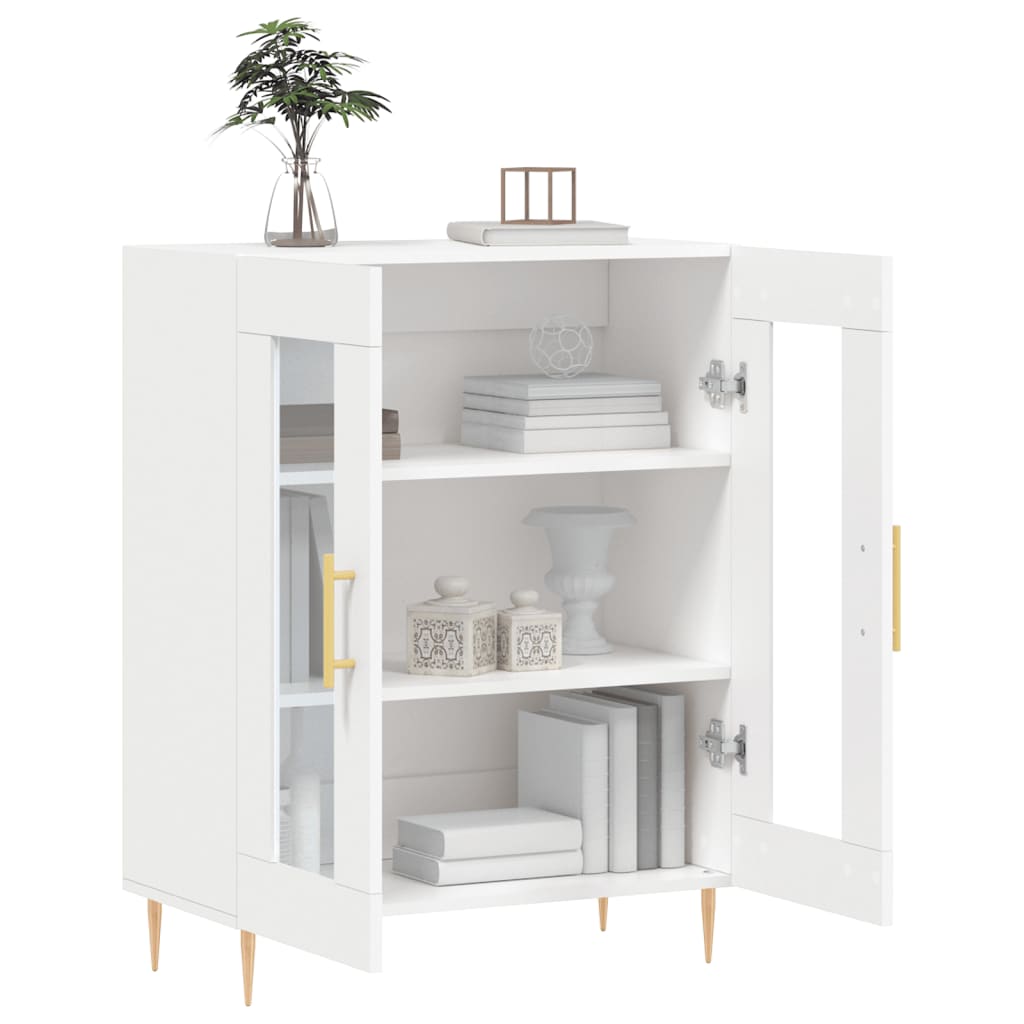 skænk 69,5x34x90 cm konstrueret træ hvid