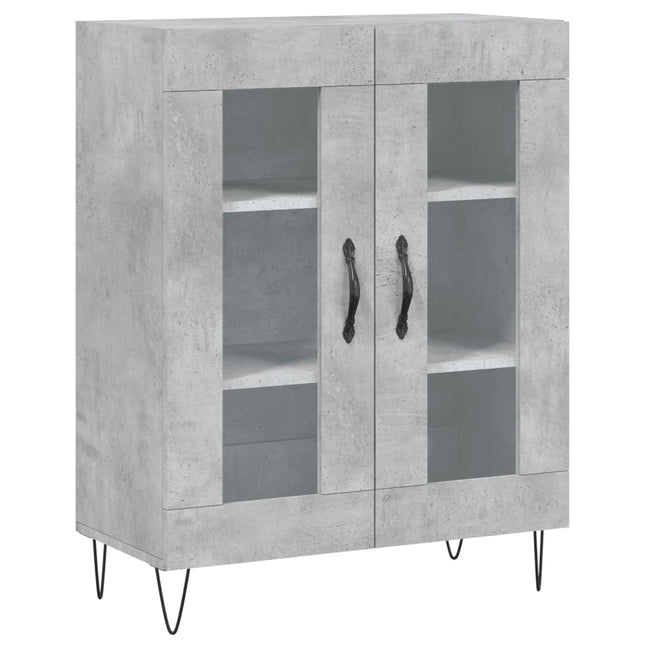 skænk 69,5x34x90 cm konstrueret træ betongrå