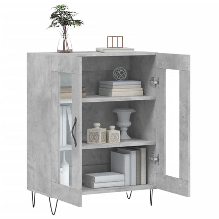 skænk 69,5x34x90 cm konstrueret træ betongrå