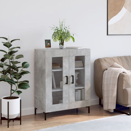skænk 69,5x34x90 cm konstrueret træ betongrå