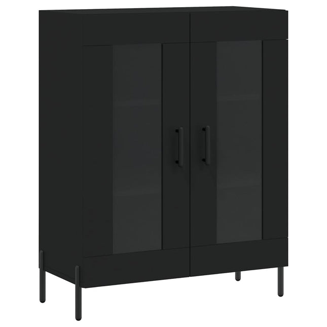 skænk 69,5x34x90 cm konstrueret træ sort
