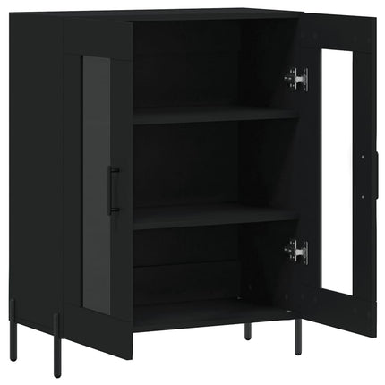 skænk 69,5x34x90 cm konstrueret træ sort